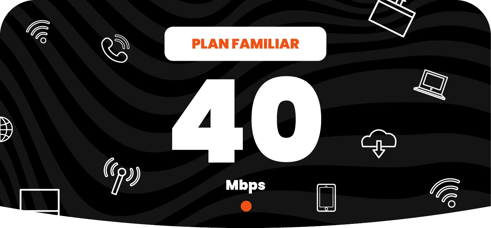 Plan de internet coaxial de 40 Mbps