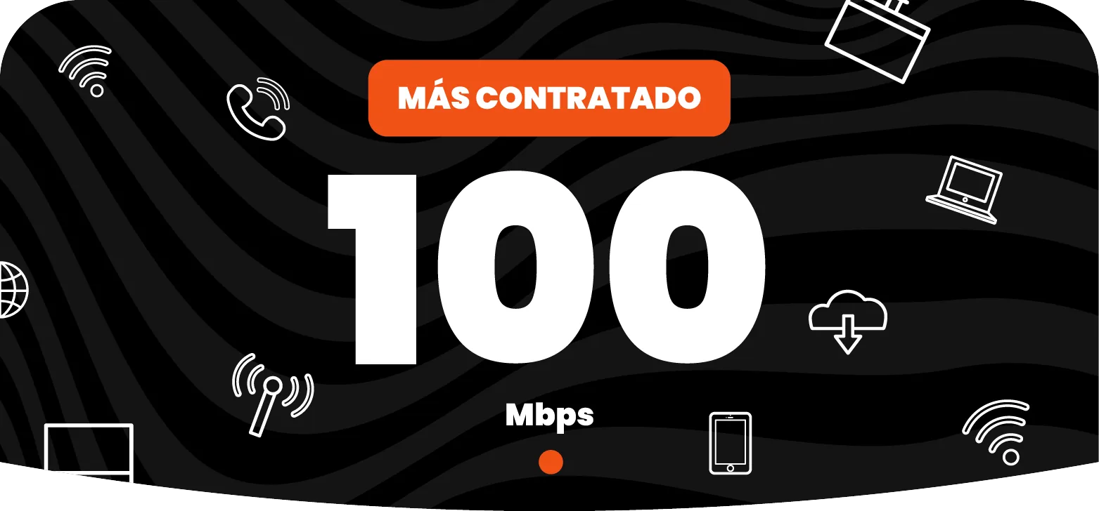 Plan de fibra óptica de 100 Mbps