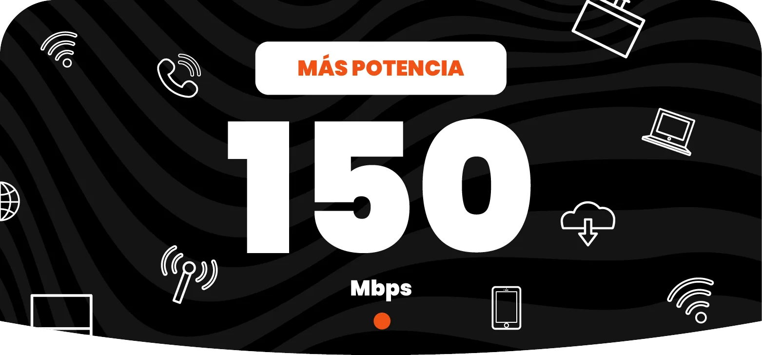 Plan de fibra óptica de 150 Mbps