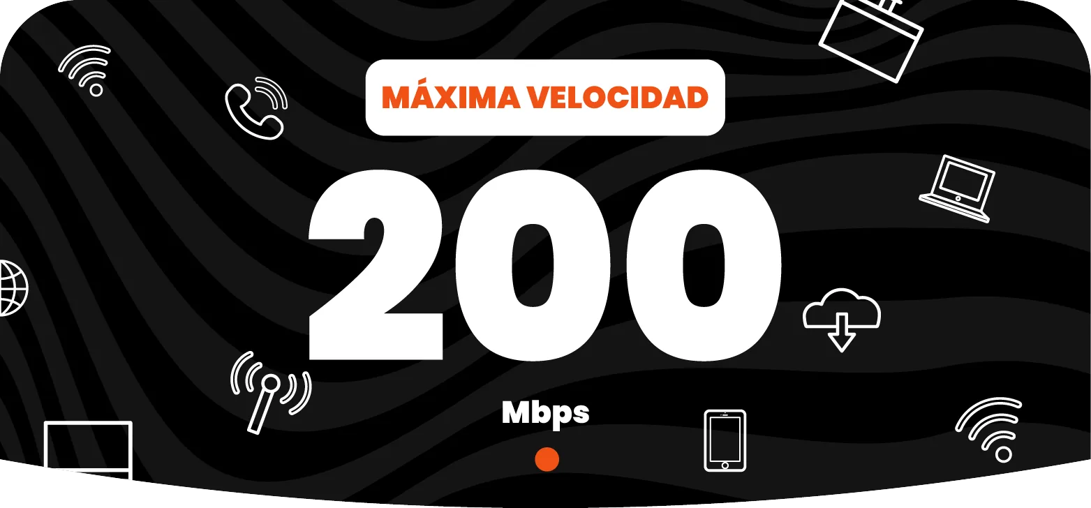 Plan de fibra óptica de 200 Mbps