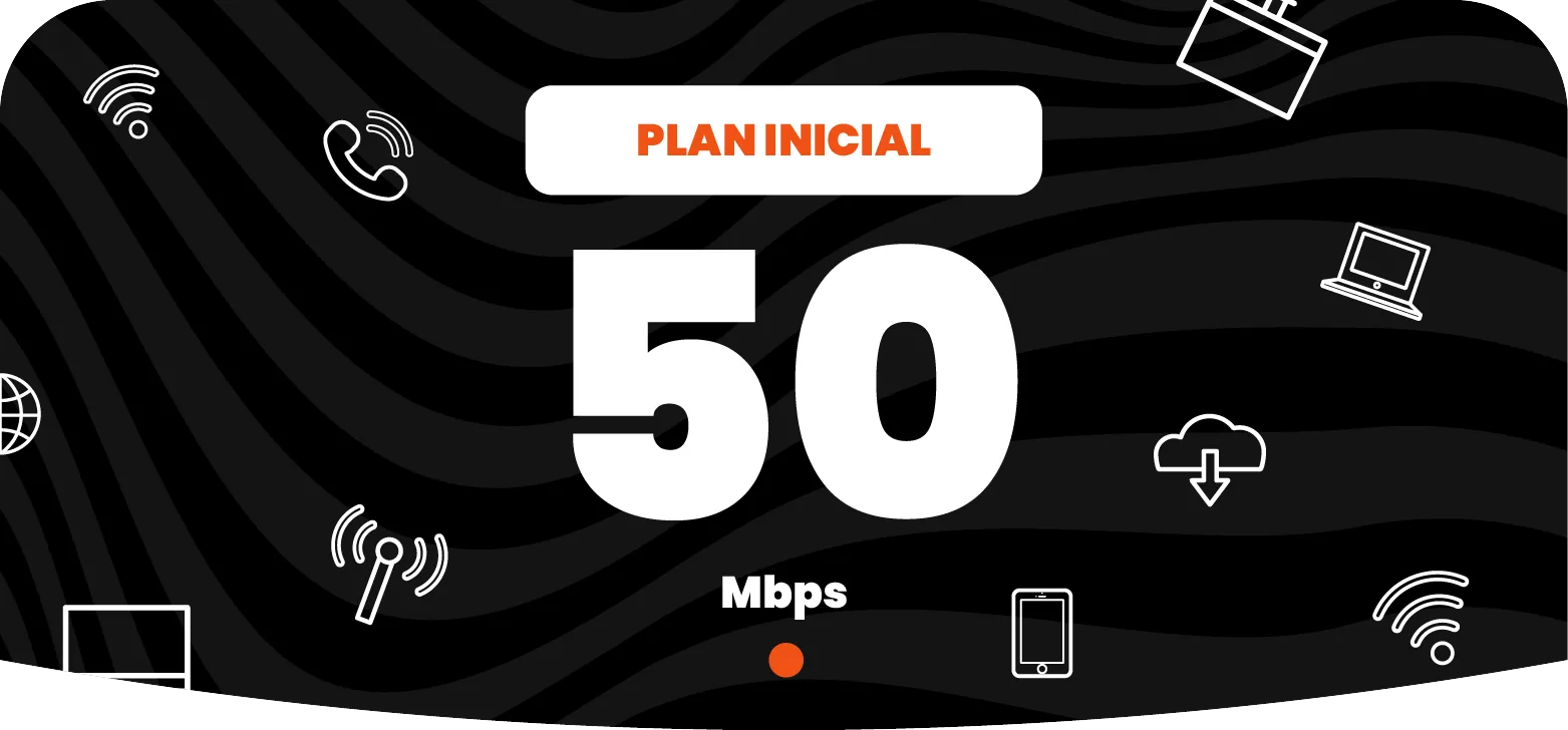 Plan de fibra óptica de 50 Mbps